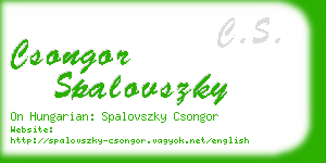 csongor spalovszky business card